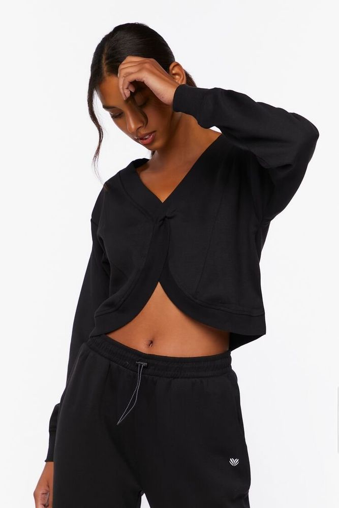 Forever 21 Women s Active Reversible Sweatshirt in Black XS