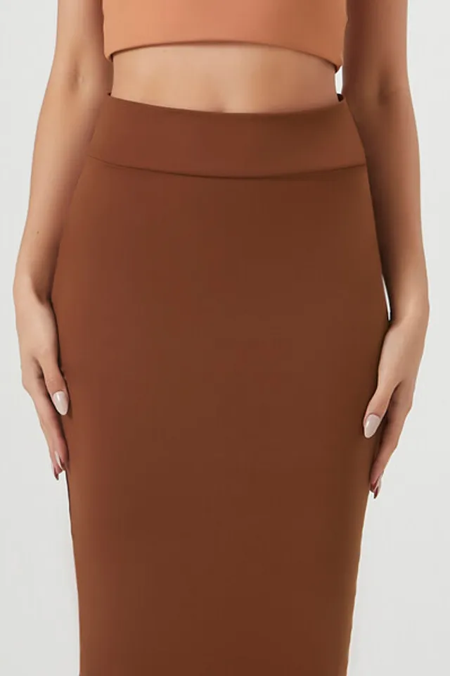 Brown pencil skirt forever 21 shop