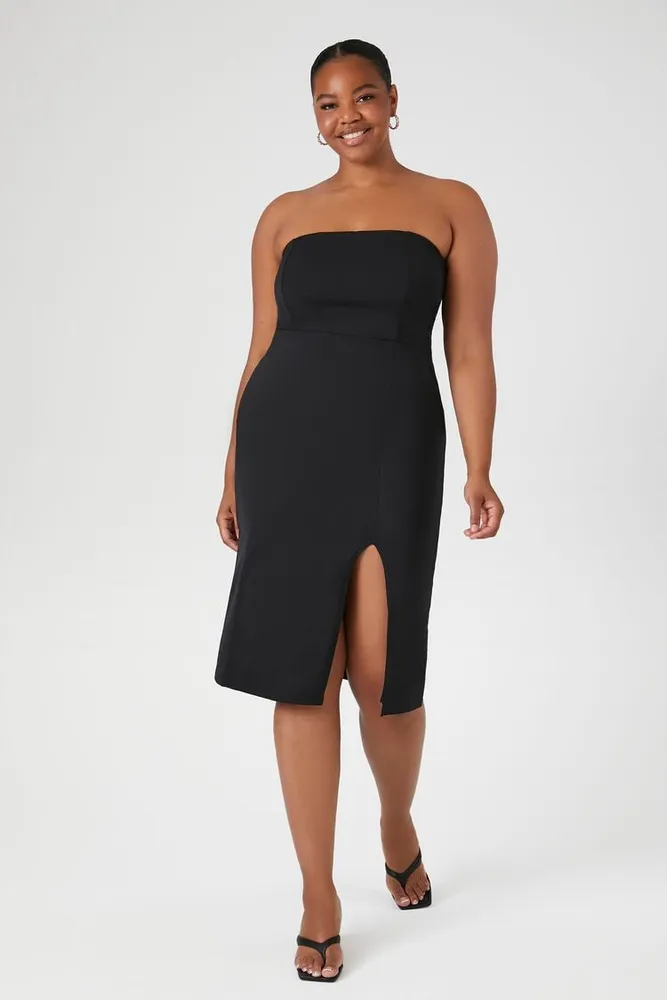 Forever 21 black strapless on sale dress