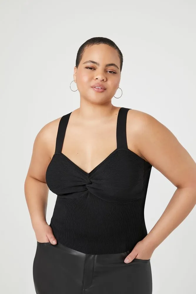 Forever 21 Women s Sweater Knit Tank Top in Black 2X