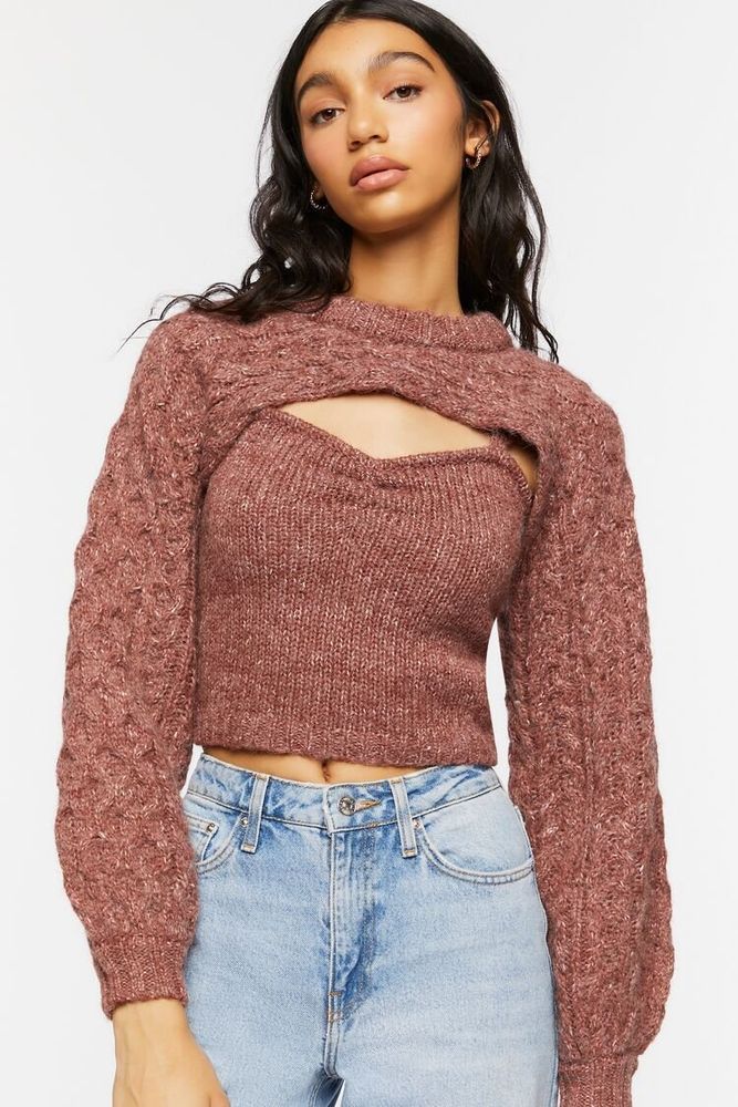 Burgundy sweater forever online 21