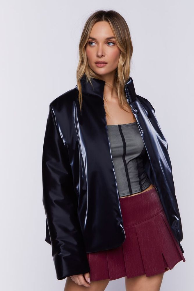 Black puffer jacket forever 21 shop