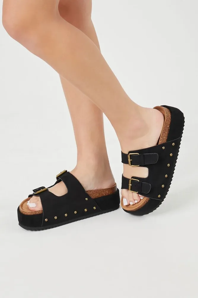 Dual strap sales platform sandal