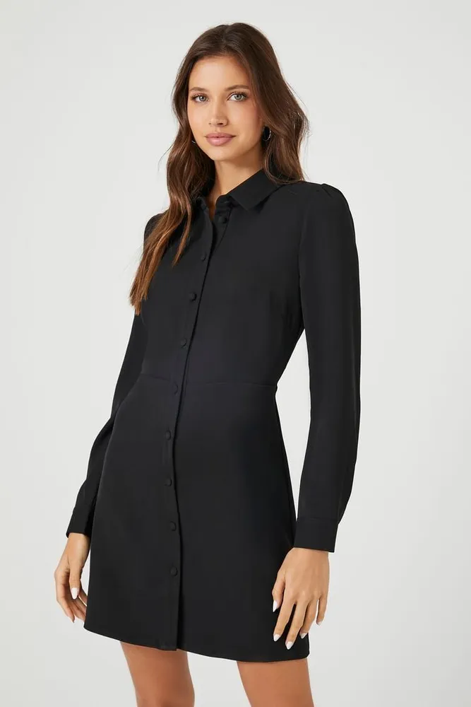 Forever 21 Women s Collared Button Front Mini Dress MainPlace Mall