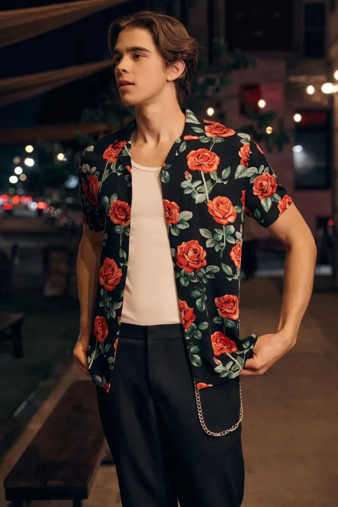 Forever 21 deals mens rose shirt