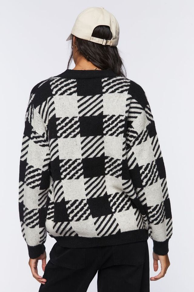Forever 21 checkered sweater hotsell