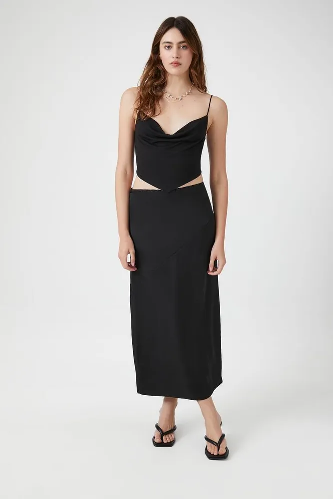 Forever 21 satin maxi skirt 2025