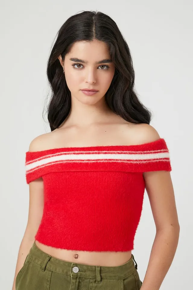 Forever 21 red off the shoulder top top