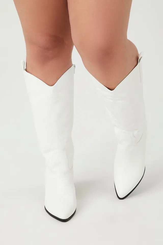 White cowboy boots forever 21 hotsell