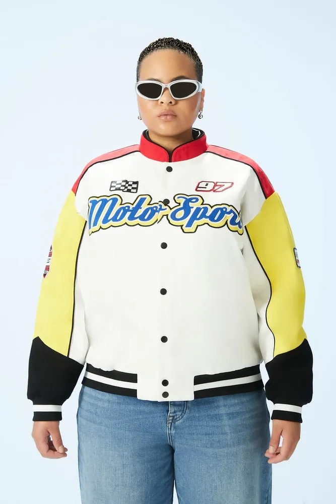 Colorblock denim discount jacket forever 21