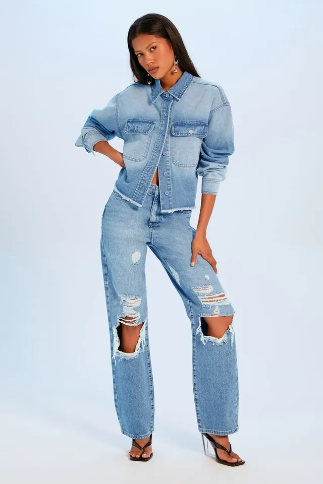 Forever 21 deals ripped jean jacket