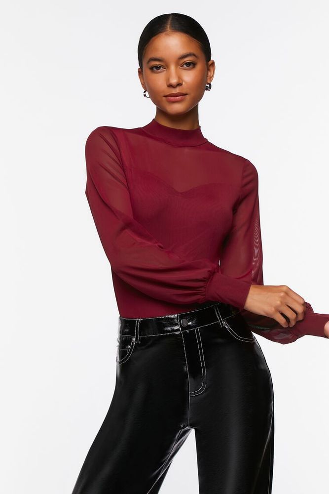 Red bodysuit forever 21 cheap