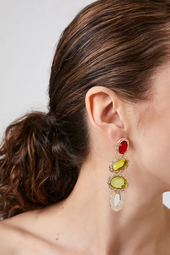 Forever 21 gold drop earrings sales