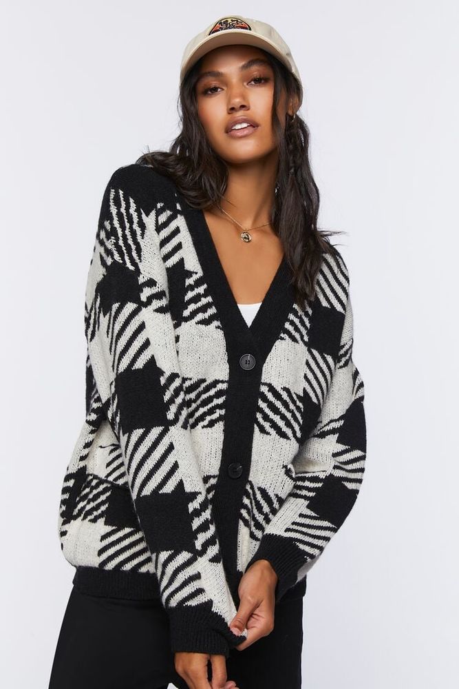 Women's plus size black sale cardigan sweater