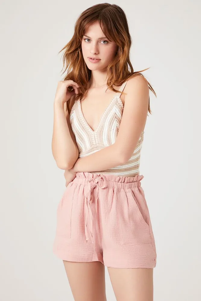 Tie shorts forever 21 deals
