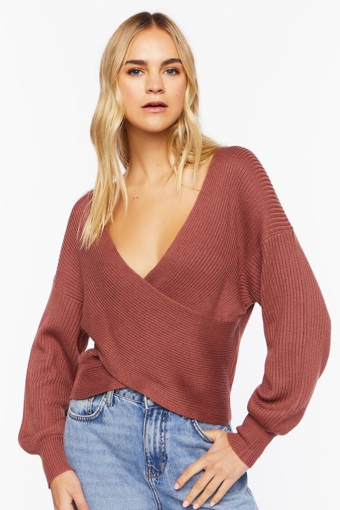 Women's hotsell crossover sweater