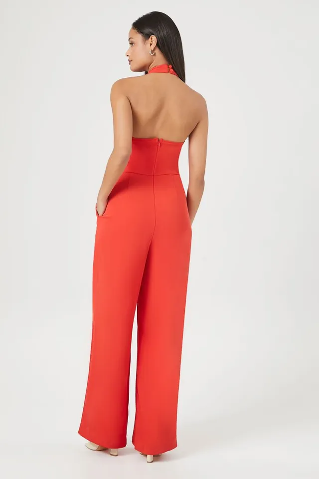 Forever 21 jumpsuit red deals