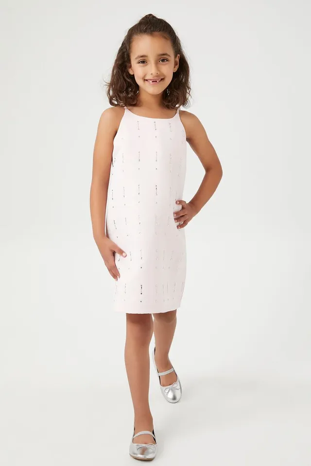 Forever 21 Girls Rhinestone Satin Dress Kids Pink CoolSprings