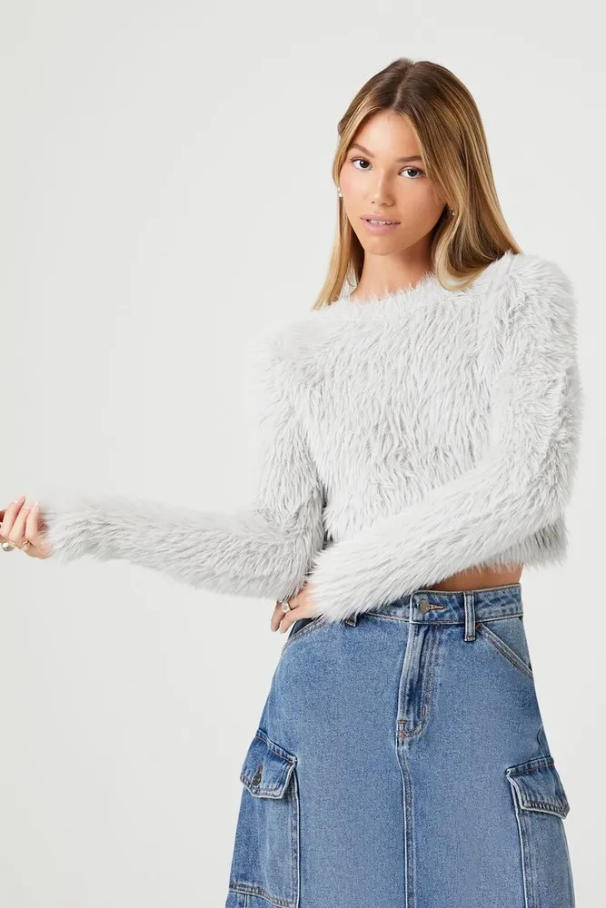 Shaggy discount white sweater