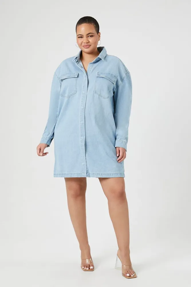 Denim shirt dress forever 21 clearance