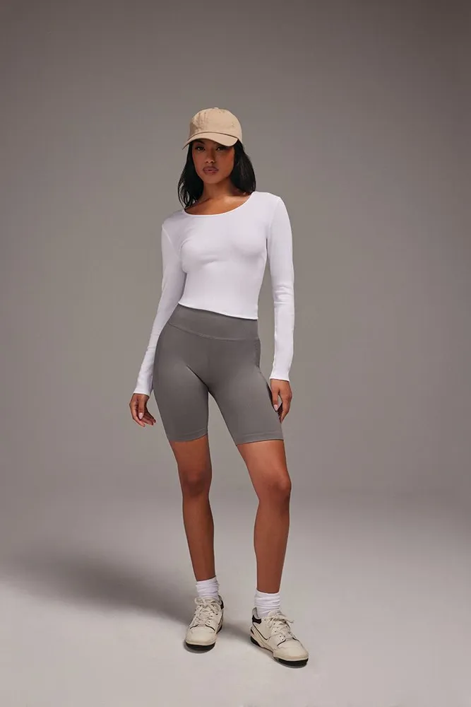 Grey biker shorts forever 21 sales