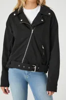 French terry moto jacket store