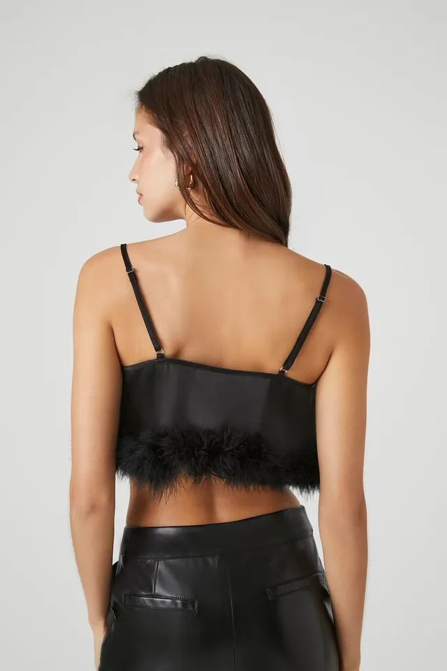 Feather crop top forever 21 on sale
