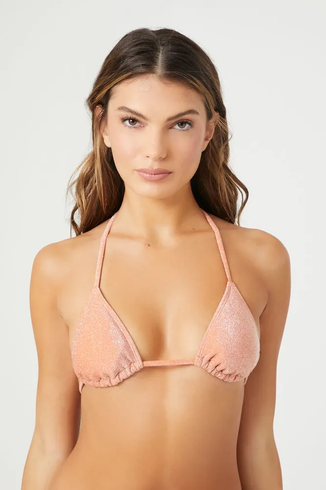 Knitted triangle bikini sales