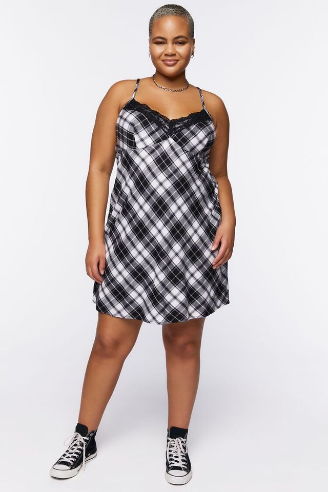 Plaid cami dress top