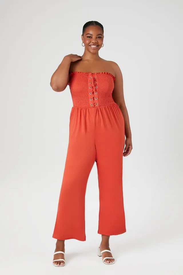Forever 21 red jumpsuit clearance