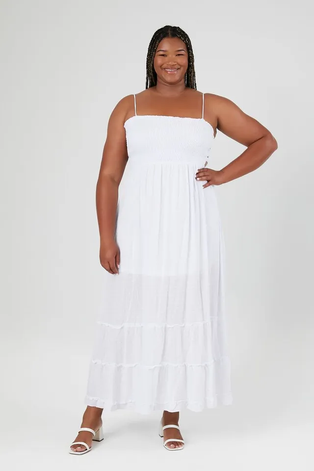 Forever 21 white maxi dress online
