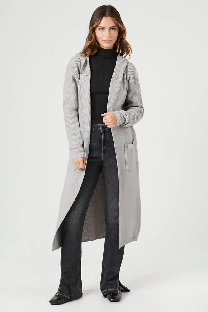 Womens hooded discount duster cardigan