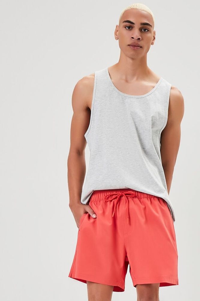 Forever 21 Men Drawstring Swim Trunks in Red Large CoolSprings