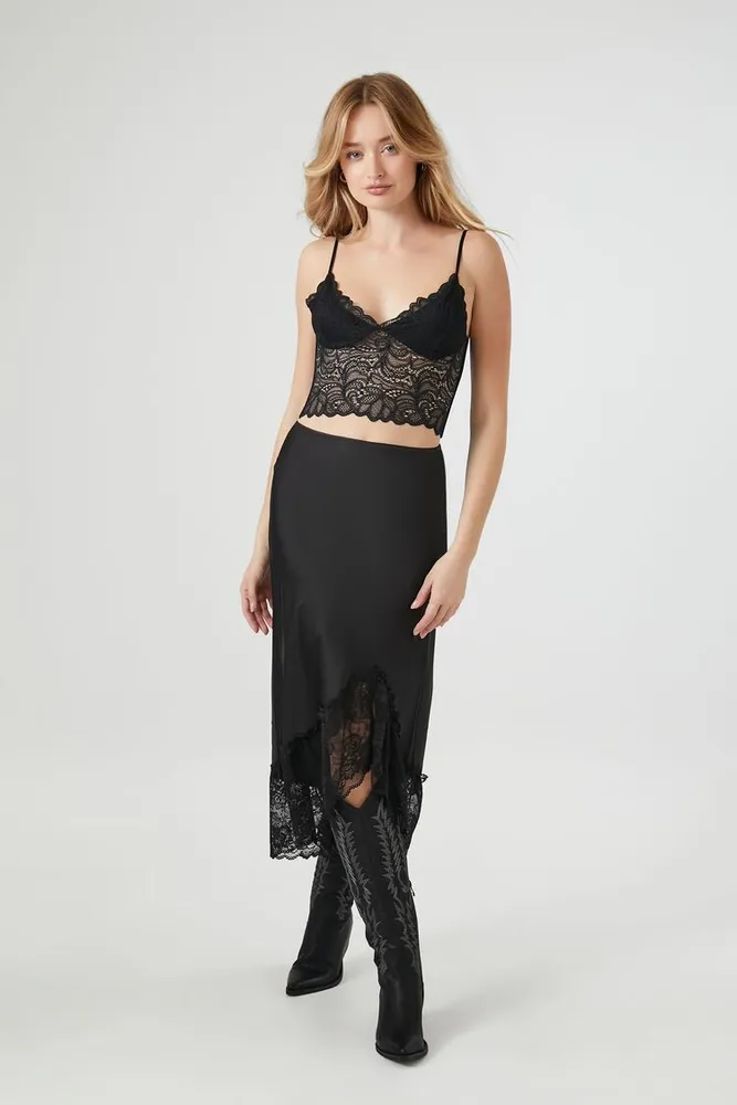 Black lace maxi on sale skirt forever 21