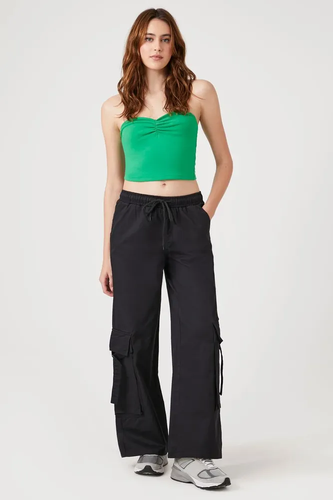Forever 21 Women s Twill Wide Leg Cargo Pants CoolSprings Galleria