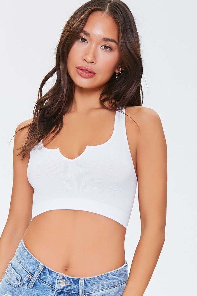 White racerback shop bralette