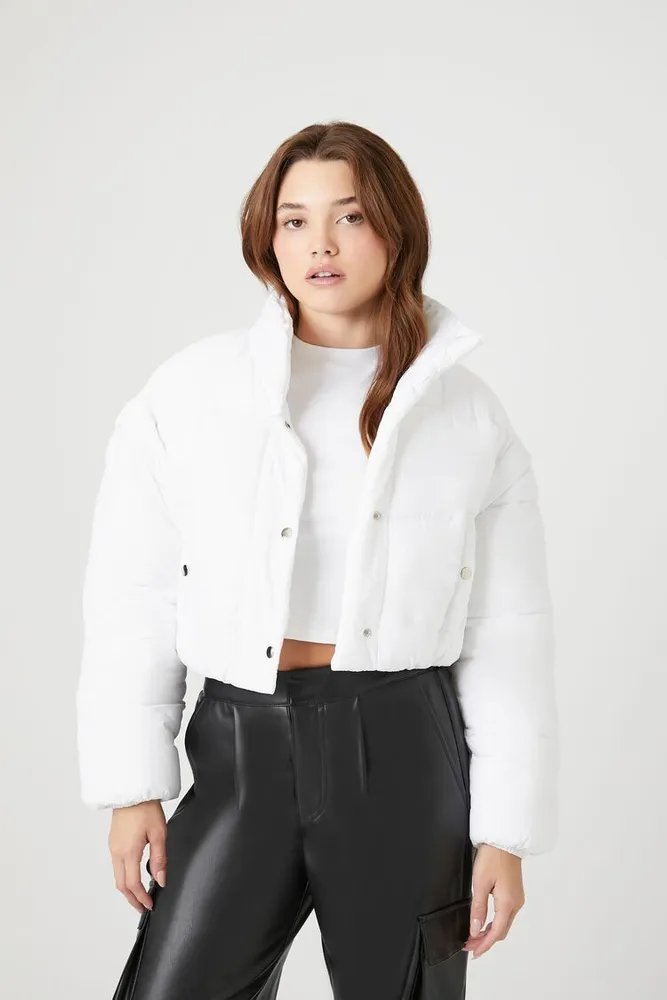 White puffer jacket cheap forever 21