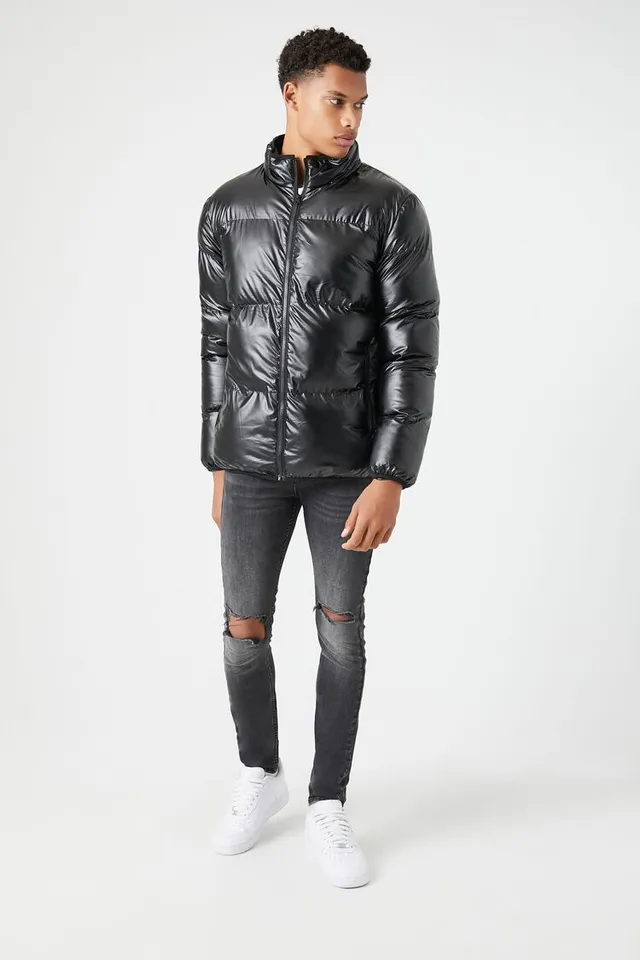 Shiny puffer 2025 jacket forever 21