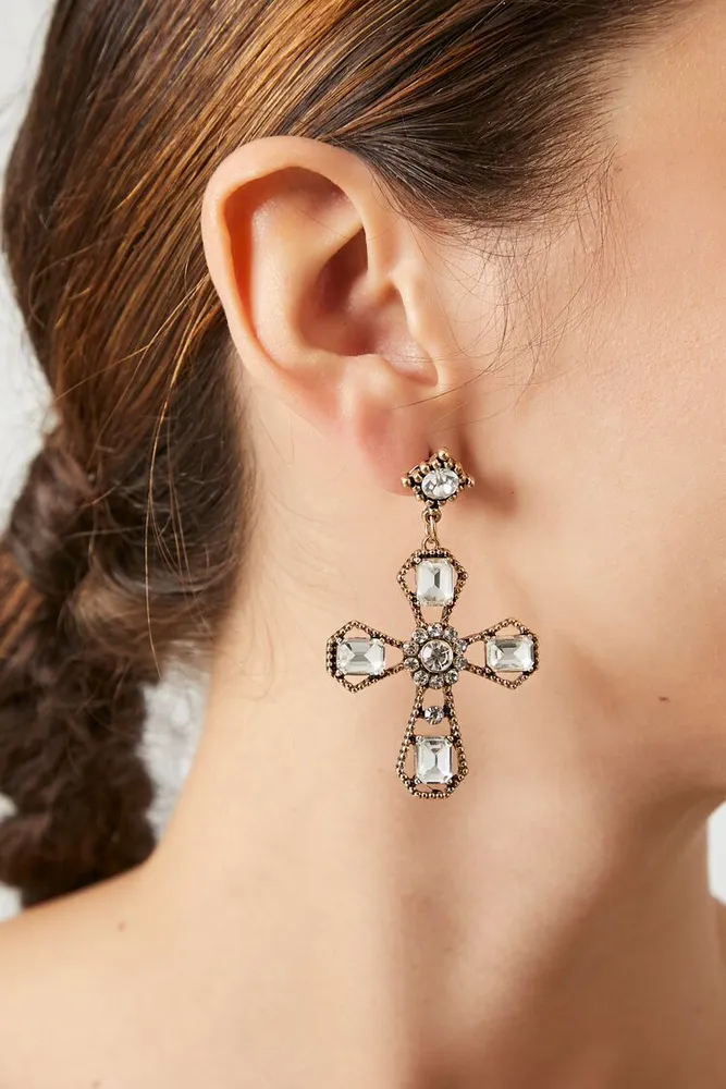 Forever 21 cross earrings sales