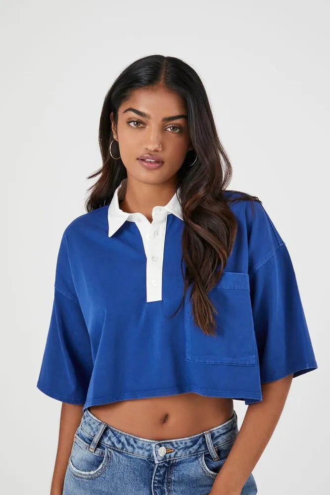 Womens cropped rugby top online