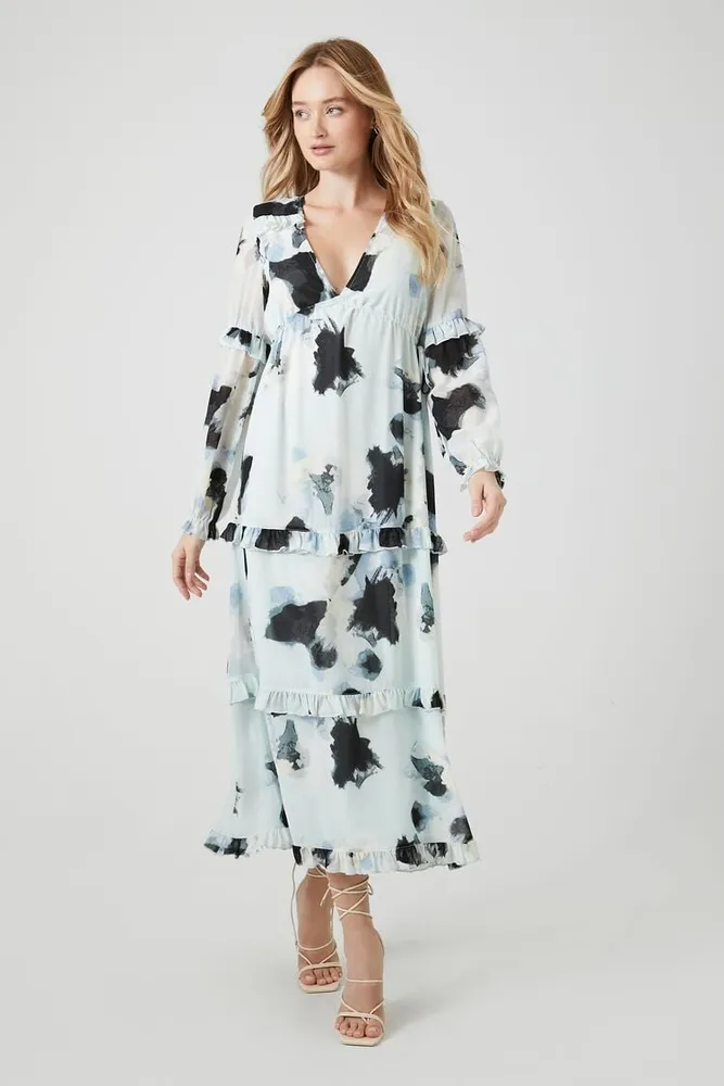 White chiffon dress forever 21 sale