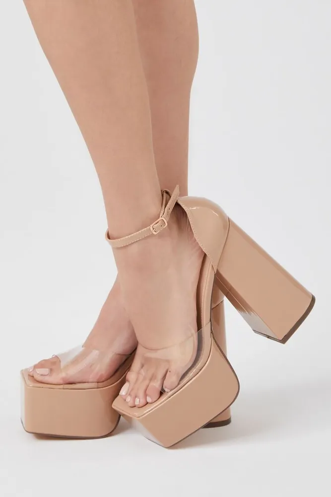 Womens nude platform heels hotsell