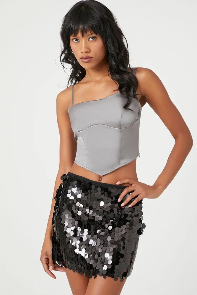 Sequin a line outlet mini skirt