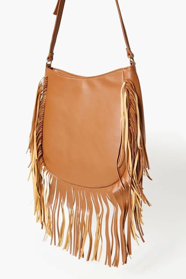 Forever 21 Women s Faux Leather Fringe Handbag in Brown