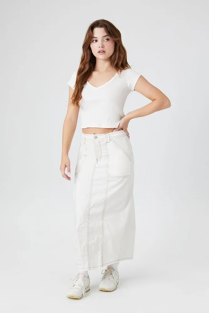 White maxi skirt forever on sale 21