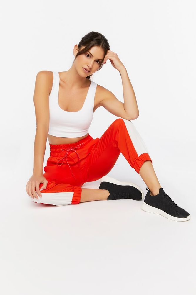 Forever 21 red joggers best sale