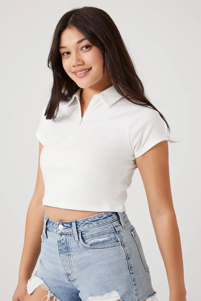 Cropped polo shirt forever 21 shop
