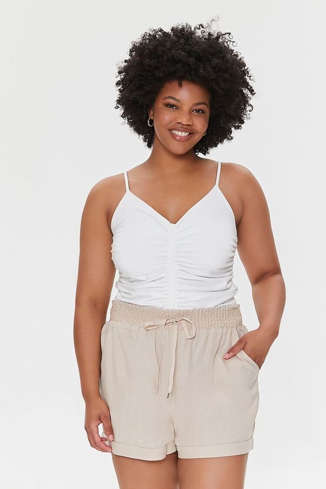 Khaki paper clearance bag shorts