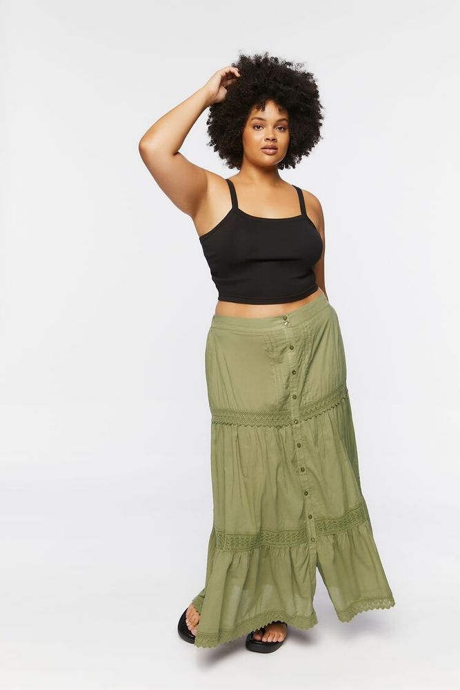 Forever 21 Women s Tiered Maxi Skirt 0X Vancouver Mall