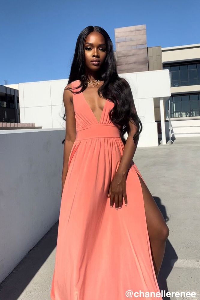 Forever 21 orange maxi dress top